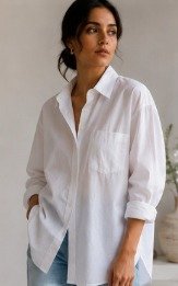 Classic White Oversized Shirt - Image 2