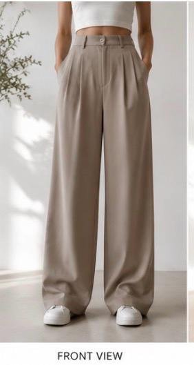 High-Waist Wide Leg Trousers