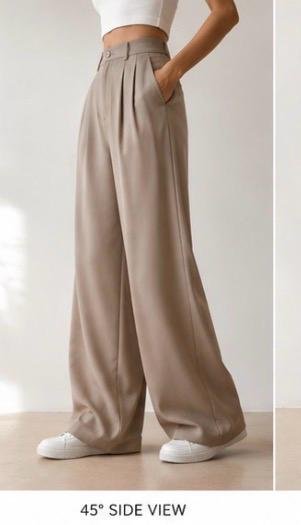 High-Waist Wide Leg Trousers - Image 5